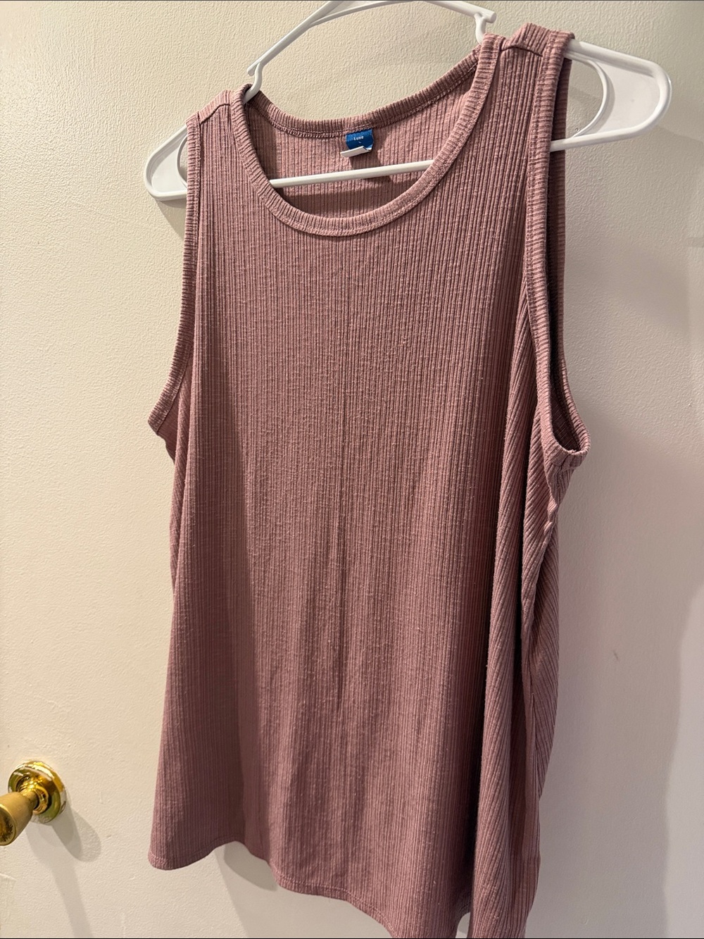 Ribbed Tank Top - Dusty Rose